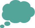 Teal thought bubble icon on a white background suggesting thinking or brainstorming Visie vangen methode ontdekking van vangen tot realisatie Hoe je je visie vangt in plaats van bedenkt Jannis legt zijn visie vangen methode uit vangen duiden dragen én realiseren Praktisch en direct toepasbaar
